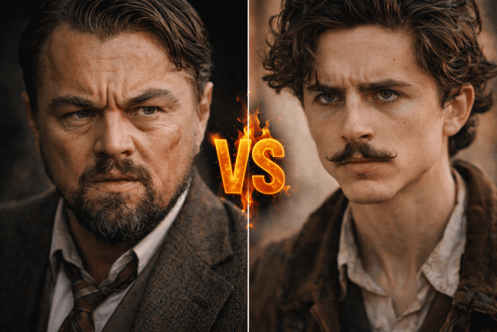 DiCaprio mod Chalamet: Hvem vinder den tætte duel om Bedste Mandlige Hovedrolle til Oscar 2026?